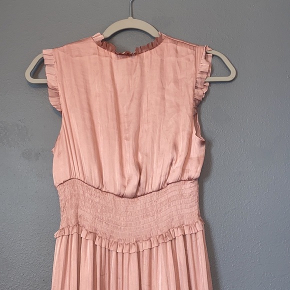 Banana Republic Soft Satin Maxi Dress Blush Pink - Picture 8 of 9